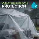 2 x Plastic Sheeting (10' x 25') Long, 3 Mil (2 Pack) - UV Protection Poly Sheeting Polyethylene Film, Heavy Duty Greenhouse Plastic Sheeting