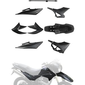 Dirt Bike Plastics Kit for Hawk 250,Fairing Body Work Fender Sets with Fuel Tank Guard for Hawk 250cc - Imitation Carbon Fiber