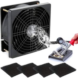 Handy Carry Solder Smoker Absorber Remover Fume Extrator Smoke Prevention Absorber DIY Working Fan (4.7in*4.7in*1.8in)