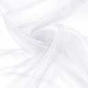 VACVELT Sheer Organza Fabric by The Yard, 60 Inch Wide White Organza Fabric Bolt Bridal Sheer Tulle Fabric, Silk Organza Fabric Roll for Wedding Party Decorations Backdrop Curtain (1 Yard)