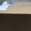 Globe Electric 67224 70" Floor Lamp, Matte Black Finish, White Fabric Shade, Modern Tapered Frame, E26 Base, Contemporary Living Room and Bedroom Lighting