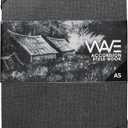 Creo Crafts Wave Fan Folding Matt Black Panoramic Art Book, Accordion Book, Recyclable, A5 180 GSM, Panoramic Art, Matte Black, Acid-Free, Drawing & Painting with Pens, Charcoal, Pencils & Crayons