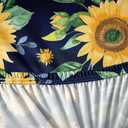 Chair Covers for Dining Chair Set of 6, Stretchy Soft Parson Chair Covers Removable Washable Kitchen Dining Room Chair Slipcovers with Elastic for Universal Fit (Sunflowers)