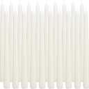 flamecan Ivory Taper Candles, Set of 40 Unscented and Smokeless 10 Inch Taper Candles Long Burning, Paraffin Wax with Cotton Wicks for Burning Approximately 7-8 Hours Time