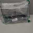 Metal Magazine Rack, Newspaper Book Tablet Storage Basket, File Holder Mail Organizer Bin with Handles, Iron Wire Black Folder Stand Holder for Home Office Bathroom Bedroom Den Living Room