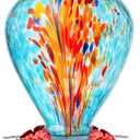 Muse Garden Hummingbird Feeders for Outdoors Hanging, Blown Glass Hummingbird Feeder Gifts for Women, Garden Decor Backyard Decor, Unique Gardening Gifts for Older Women, 34OZ, Comet