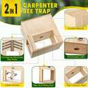 Qualirey 1 Pack Carpenter Bee Trap for Outside, 2 in 1 Catch & Release Wood Bee Traps Outdoor Hanging, Wood Boring High Capacity External Bees Vault, Defender Trap for Bees Catching