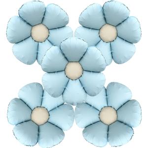 PLAP Flowers Birthday Party Balloons Daisies Happy Birthday Party Decorations (Blue)