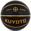 KUYOTQ Kids Toddler Size 4 Basketball 25.5 Thickened Rubber Small Outdoor 25.5 Basketball Size 4 for Boys Girls Black Gold Gifts