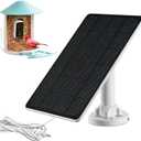 Solar Panel for Bird Feeder Camera, 3W Continuously Power Supply for Your Bird Feeder Camera, Type-C Plug