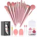 Koccido Makeup Brushes 22 Pcs Makeup Kit, Foundation Brush Eyeshadow Brush Make up Brushes Set (Pink, 22 Piece Set)