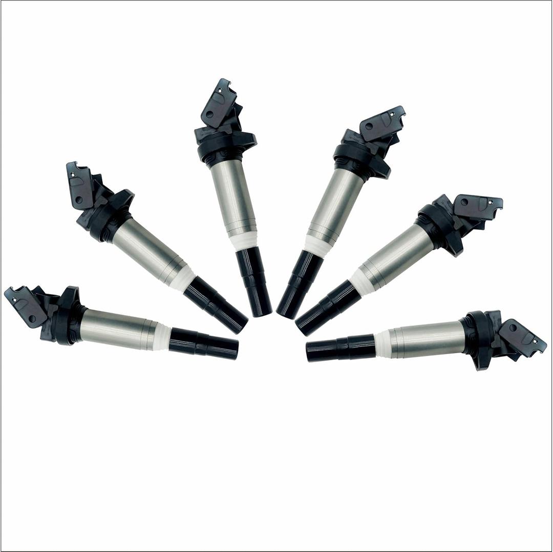 JAPISEN Set of 6 Ignition Coil Pack Compatible with UF667 bmw x1 accessories BMW 128i 135i 323i 325i 330i 335i 525i 528i 550i 650i M5 M6 X3 X5 X6 Z4 Z8 2.5L 3.0L 4.4L 6.0L Replacement for 12137550012