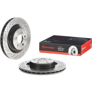 Brembo 09.A326.11 UV Coated Pillar Vented drilled + Slotted Rear Brake Rotor MERCEDES-BENZ OE# A2044230412