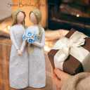 Best Friend Birthday Gifts for Women Friendship, Sister Birthday Gifts, Bestie Friendship, Hand-Painted Resin Figurine (Blue)