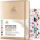Clever Fox Planner Daily PRO - 8.5 x 11" A4 Size Daily Life Planner and Gratitude Journal to Increase Productivity, Time Management and Hit Your Goals - Undated - Lasts 3 Months (Pearl)