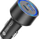 Car Charger Adapter, ZeeHoo USB C Car Charger QC 3.0&PD Dual Port 45W Fast Charging for Apple iPhone 14 13 12 11 Pro Max, Samsung Galaxy S23 Ultra/ S22/ Z Fold4 Flip 4/ S21/ Note20/ Pixel/ LG