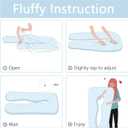 QUEEN ROSE Pregnancy Pillow, U Shaped Full Body Pillows for Sleeping Support, 55 Inch Maternity Pillow for Pregnant Women with Cooling Silky Cover, Blue