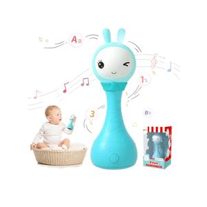 alilo Yoyo Talking Bunny Baby Singing Musical Rattle, Mimicking Toys Repeats What You Say, Preloaded 90+ Audio Content, ABC/Number/Notes Learning Toys for Toddlers Infant Newborn Boy Girl Gifts