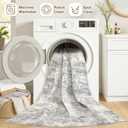 7x9 Area Rugs for Living Room: Washable Large Neutral Abstract Rug Soft Non Slip Stain Resistant Low Pile Indoor Carpet for Bedroom Dining Room Nursery Office Playroom - Grey White Brown