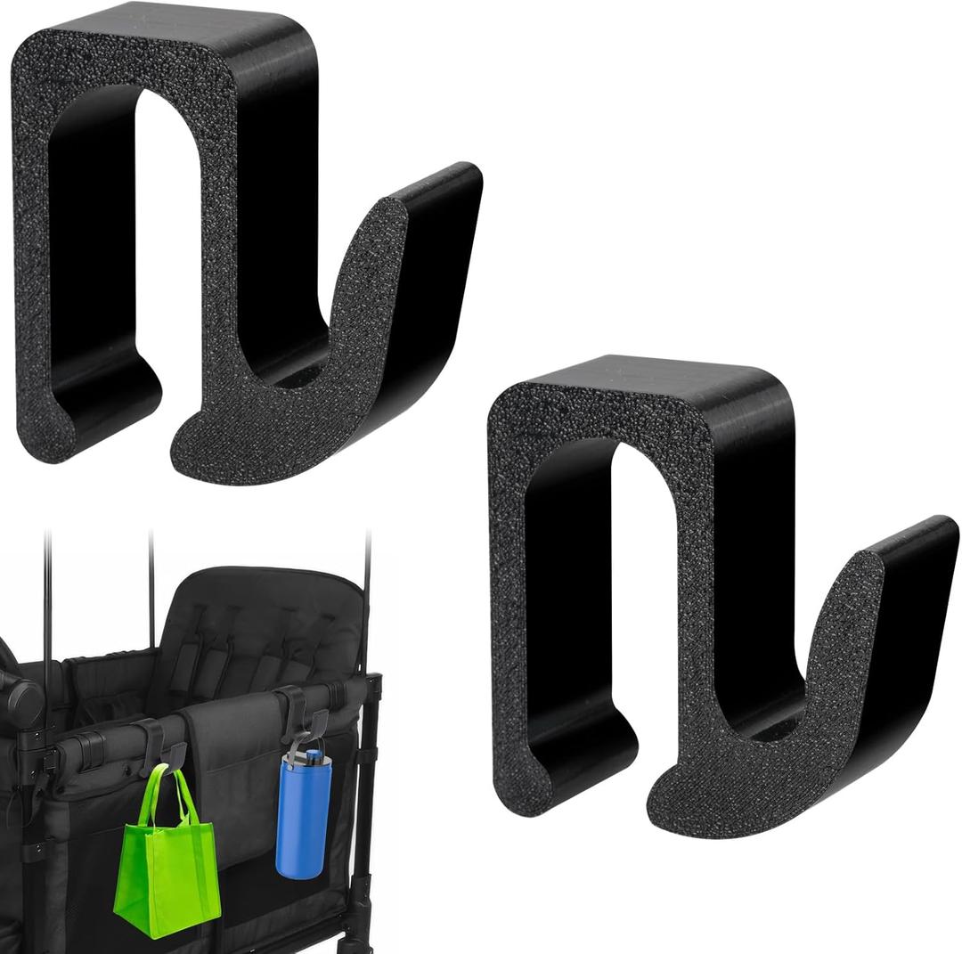 Multipurpose Side Hooks for Wonderfold Wagon,2 Pack Sturdy Hooks Accessories Compatible with Wonderfold Wagon W4, Perfect for Organized and Space-Saving Travel(Upgraded)