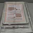 HONGBAKE 3 Pack Nonstick Ceramic Baking Sheet Pan Set for Oven, Non-Toxic Half/Quarter/Jelly Roll Pans with Diamond Texture, 0.8mm Aluminized Steel Cookie Trays for Cooking, Christmas Red & Cream