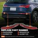 1 Pair Rear Bumper Reflectors Light Stop Brake Tail Lights Compatible With Audi Q5 2018 2019 2020 2021 Replaces 80A945069A 80A945070A AU2800123 AU2801123