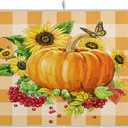 ODAWA Sunflower Autumn Pumpkin Dish Drying Mat, Drying Mat For Kitchen Counter, Absorbent Polyester Material, Heat-resistant Drying Mat 18 In x 24 In