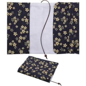 Book Covers for Paperbacks,Book Cover Protector Adjustable Fabric Fit A5 Size 5.5x8.2 Inch Paperbacks for Hardcover Softcover Novels Protection (Dark Blue)