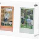 Oedema Acrylic Clear Picture Frame 9065mm Sports Card Display Trading Card Frame with Double Card Slots for Kpop Photocard, Baseball Cards, Game Cards
