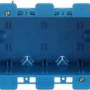 Carlon B468R Work Outlet Box, 4 Gang, 7.57-Inch Length by 2.89-Inch Width by 3.56-Inch Depth, Blue