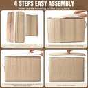 AceOrbit Bamboo Toilet Paper Storage Basket with Lid and Handle 32L Capacity 12Rolls Bathroom Toilet Paper Holder Handwoven Organizer Basket Bathroom Accessories