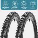 2 Pack 16/20/24 X 1.75/1.95/2.125 Bike Tires 16/20/24 Inch Folding Replacement Bicycle Tires Suitable for Mountain Beach Cruiser Bike Replacement Tires