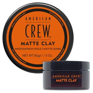 American Crew Men's Hair Matte Clay, Like Hair Gel with Medium/High Hold, 3 oz (3 Ounce (Pack of 1))