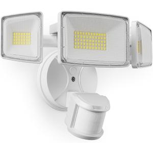 Onforu 75W LED Motion Sensor Outdoor Lights, Dusk to Dawn Flood Light Outdoor Motion Sensor, Hardwired Security Lights Floodlights Outside 7500LM 6500K Daylight IP65 Waterproof (White)