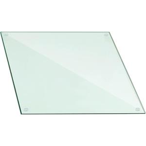 Landical 16" x 16" Rectangle Clear Tempered Glass Table Top 1/4" Thick Eased Corners Clear Tempered Top Patio Table Replacement with 10 Anti Slip Pads for Kitchen Coffee Dining Table