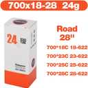 2 x RideNow Ultralight Road Bike Inner Tube 45/65/85mm Length French Valve Super Light 24G Bike Tube Road Bicycle TPU Inner Tire