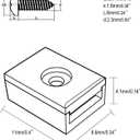 HP0887M 6 Pairs HO Scale 1:87 Horn Coupler Hook 17mm E-Z Mate Magnetic Knuckle Couplers with Box Lid Pocket Cover with Screws for Freight Car Trains Railroad (Coupler and Box)