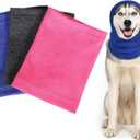 3Pack Neck Warmers for Dogs, Dog Calming Hoodie, Cat Anxiety Relief Cover, Dog Ear Cover for Anxiety Reliefs, Thickened Pet Ears Protector for Anxietys Relief and Calming Dogs Neck and Ear Warmer, Small