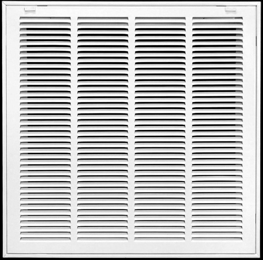HVAC Premium 24 x 30 Duct Opening Steel Return Air Filter Grille, for 1-inch Filter, Removable Door, Flat Stamped HVAC Vent Cover Grille, Outer Dimensions 26.5 x 32.5