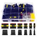 372Pcs Waterproof Automotive Electrical Connectors Quick Connect and Disconnect Wire Connector Terminals 1/2/3/4/5/6 Pin Connectors Kit (18 Sets)