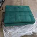 Convertible Sofa Bed, Pull Out Couch with Side Pockets, 3 in 1 Velvet Fabric Loveseat Sleeper Sofa Bed with Adjustable Backrest for Living Room, Bedroom, Apartment, Green