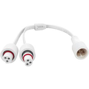 Y-Distributor for Govee Permanent Outdoor Lights,Y-Extension Cord,Compatible with Govee H705A H705B H705C H706A H706B,3-Pin Power Cord for Spot String Lights  Durable & Waterproof (Y-Splitter (2 Female to 1 Male))