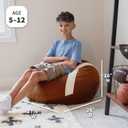Big Joe Sports Ball Child-Sized Bean Bag Chair for Kids, Football Plush, Ultra-Soft Lightweight Polyester Blend, 2.5 Foot Refillable