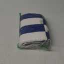 cabanana Large Oversized Beach Towel - 35 x 70 Inch Cotton Pool Towel, Royal Blue Striped Soft Cabana Swim Towel