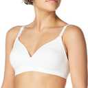 Warner's Women's Blissful Benefits Super Soft Wireless Lightly Lined Comfort Bra (34C, White)