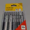 Jigsaw Blades Set with Case 10 Piece T-Shank Assorted Professional Saw Blades for Wood Plastic Metal Cutting