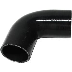 Automotive Silicone Tubing, ID 3.75" to 4" (95mm-102mm) 90 Degree Elbow Reducer, 4.7" (120 mm) leg length,Universal 4-Ply High Performance Coupler Silicone Hose (Black)