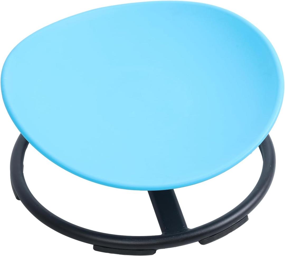 Spinning Chair for Autistic Kids - Egg Shape Sensory Chair for Autistic Children, Sit and Spin with Anti-Slip Feet Pad, 100kg Bearing, Promotes Sensory Perception & Parent-Child Interaction (Blue)