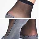 5 x Women's 10 Pairs Silky Thin Nylon Short Ankle Socks (Gold)