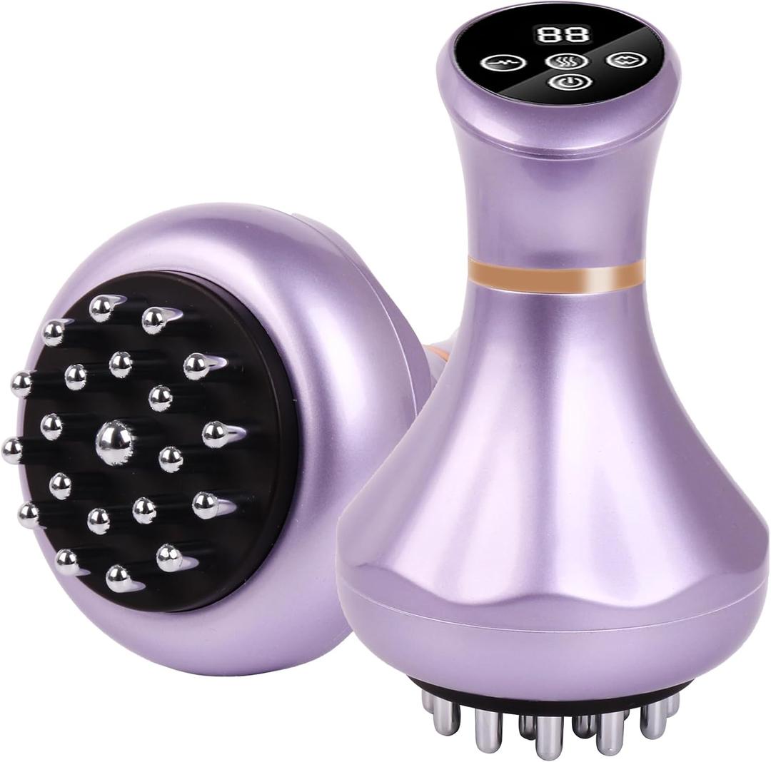 4-in-1 Lymphatic Drainage Massager - Anti Cellulite Massage Tool with Heating/Vibration/Red Light/Microcurrent, Body Sculpting Machine for Legs/Belly/Back/Hips/Reduce Stretch Marks & Cellulite
